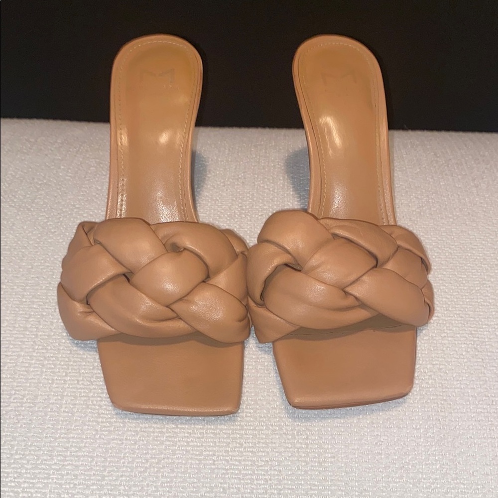 Marc Fisher Braided Tan Women's Slide Sandals